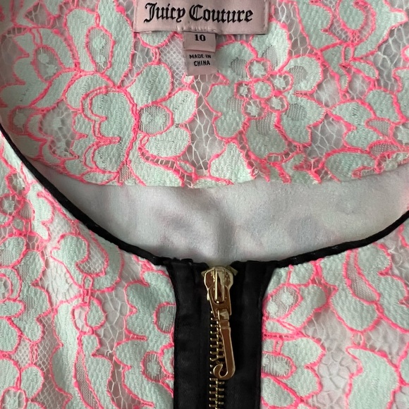 Juicy couture barbie core style lace zip top - Picture 3 of 6